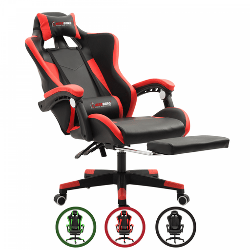 Herzberg Racing Car Style Ergonomische Gaming Stoel Groen - Bivakshop