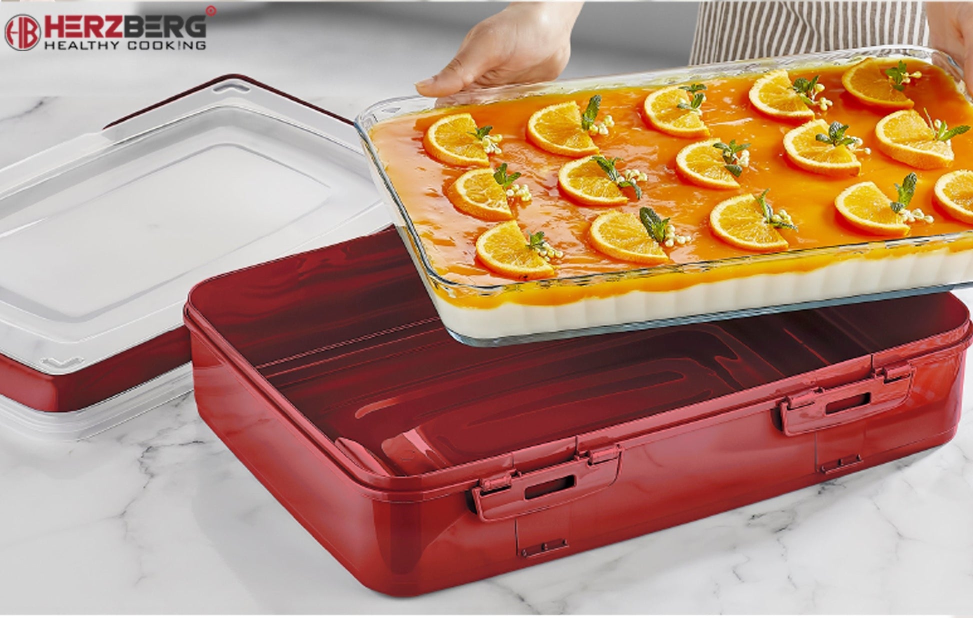 Herzberg Single-Tier Takeaway Gebak Draagdoos Ivoor - Bivakshop