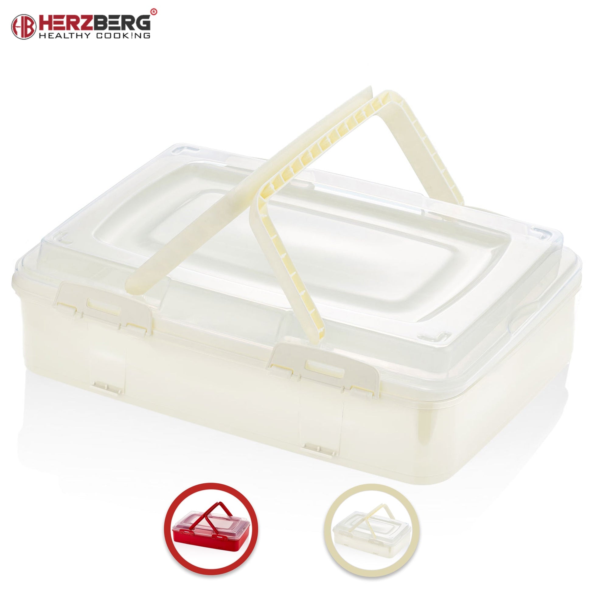 Herzberg Single-Tier Takeaway Gebak Draagdoos Ivoor - Bivakshop