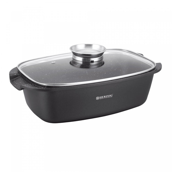 Herzog 32 cm gegoten braadslede - Braadpan - vrij van - Bivakshop