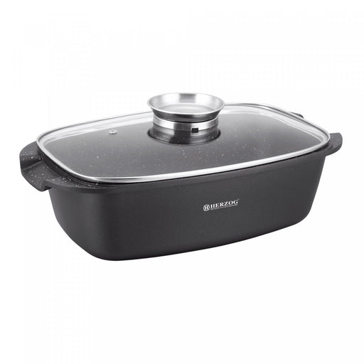 Herzog 32 cm gegoten braadslede - Braadpan - vrij van - Bivakshop