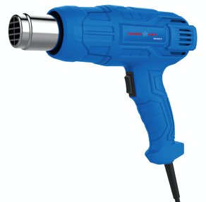 Heteluchtpistool 230V blauw - Verf verwijderen, solderen, buigen - 2 warmtestanden - Bivakshop