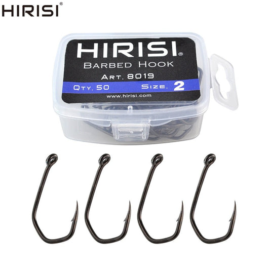 Hirisi 50 stuks Karpervissen Weerhaken - Pinpoint Klauw Haken - PTFE Coating - High Carbon - Rvs Vishaken 8019 - Bivakshop