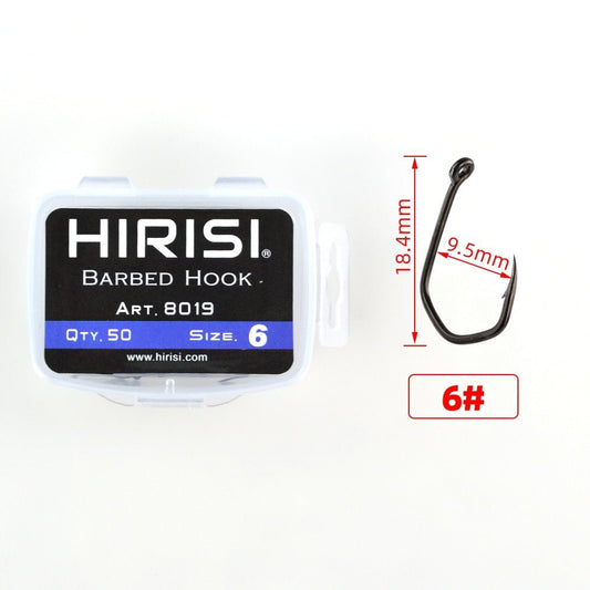 Hirisi 50 stuks Karpervissen Weerhaken - Pinpoint Klauw Haken - PTFE Coating - High Carbon - Rvs Vishaken 8019 - Bivakshop
