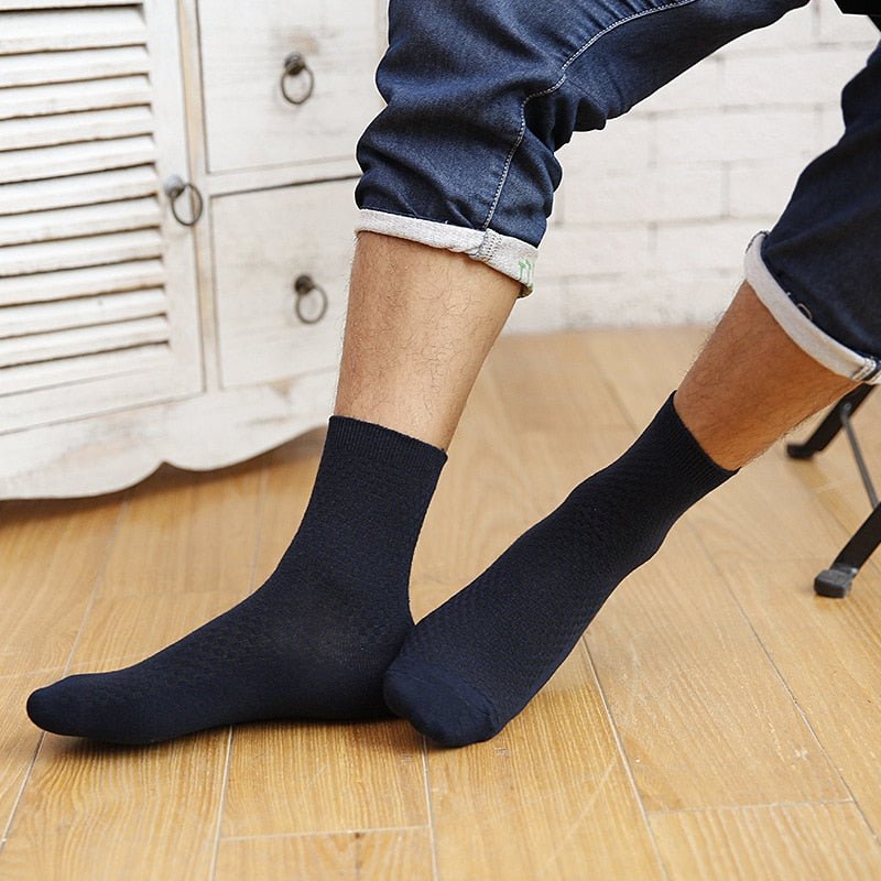 Hoge Kwaliteit 10 paren mannen bamboevezel sokken - Ademend - Lange Sokken - Maat 38-45 - Bivakshop