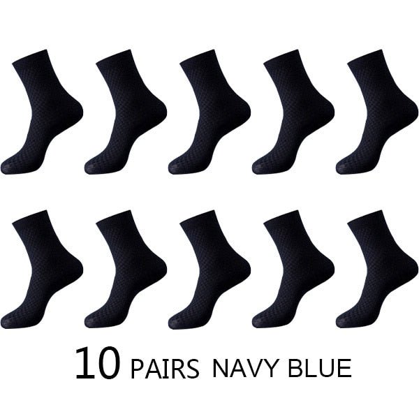 Hoge Kwaliteit 10 paren mannen bamboevezel sokken - Ademend - Lange Sokken - Maat 38-45 - Bivakshop