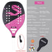 Hoge kwaliteit 3K carbon en glasvezel strand tennisracket set met bal en beschermhoe - Bivakshop