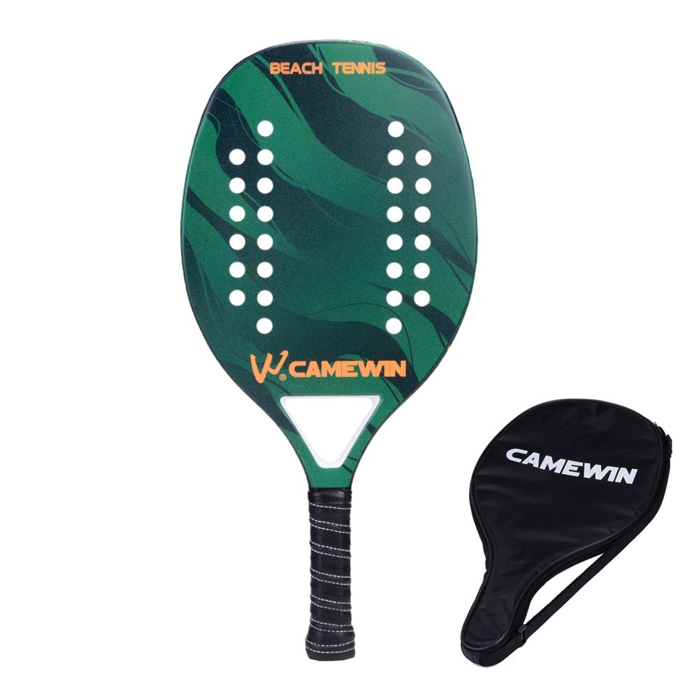 Hoge kwaliteit 3K carbon en glasvezel strand tennisracket set met bal en beschermhoe - Bivakshop