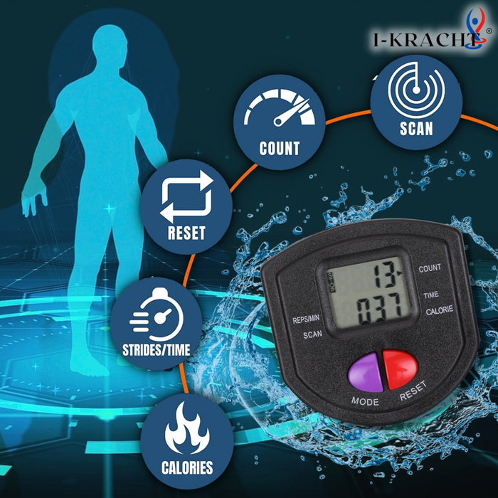 I-Kracht Total Fitness Crunch met digitale monitor Zwart - Bivakshop