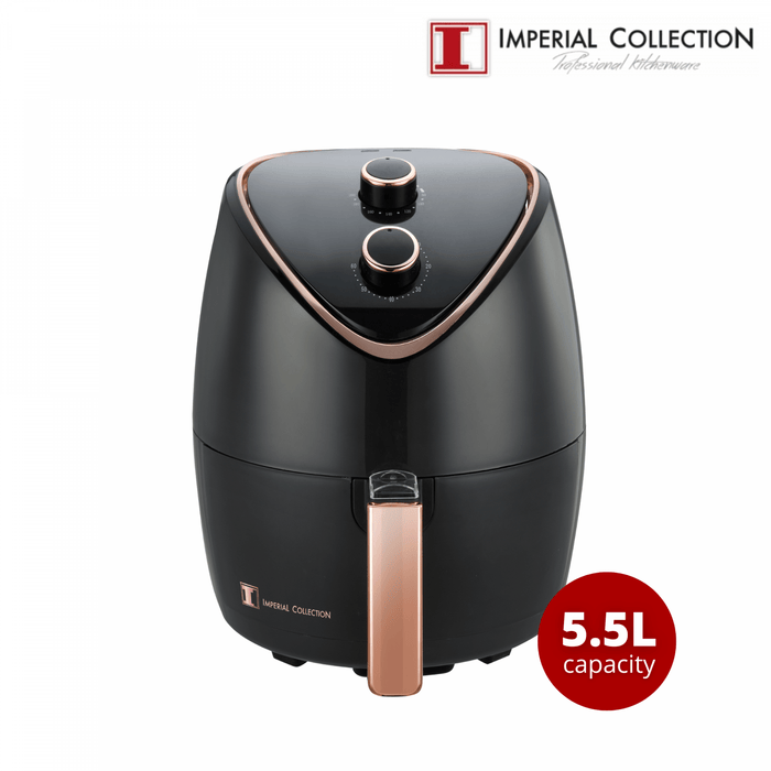 Imperial Collection 1400 W olievrije heteluchtfriteuse voor het hele gezin met handmatige draaiknop - Bivakshop