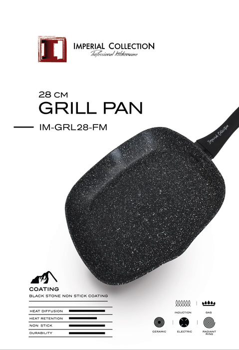 Imperial Collection 28 cm met marmer gecoate grillpan - Bivakshop