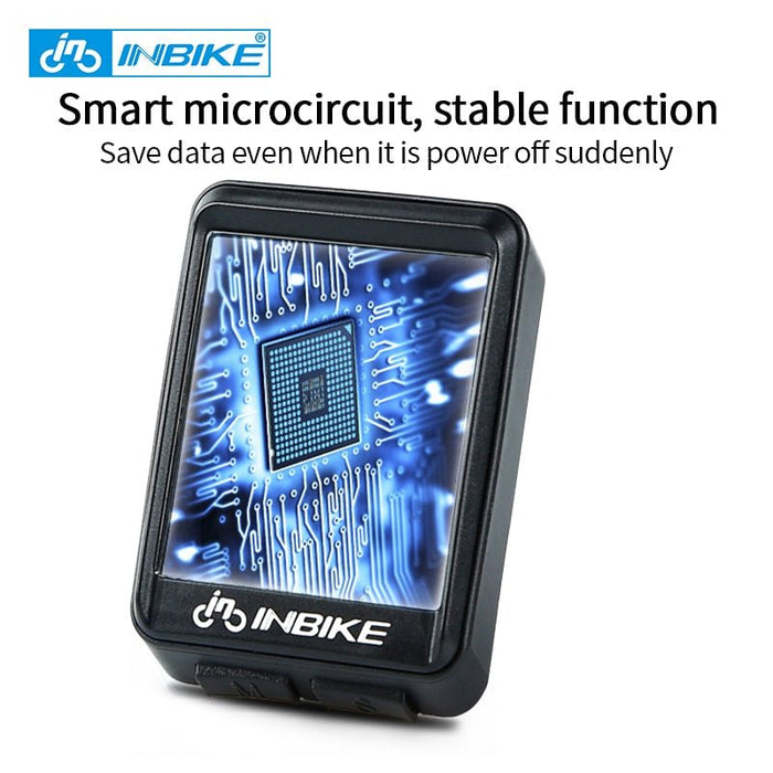 Inbike regendichte fietscomputer - draadloze kilometerteller voor MTB fiets - Waterdicht fiets horloge met stopwatch en temperatuurmeting - Led - scherm - IC321 - Bivakshop