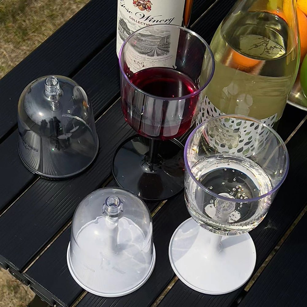 Inklapbaar wijnglas - Plastic wijn glazen - Lichtgewicht - Herbruikbaar voor camping - Bivakshop