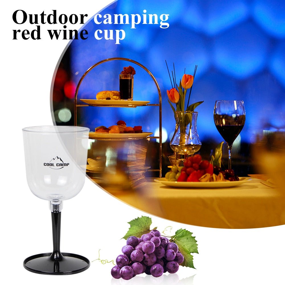 Inklapbaar wijnglas - Plastic wijn glazen - Lichtgewicht - Herbruikbaar voor camping - Bivakshop
