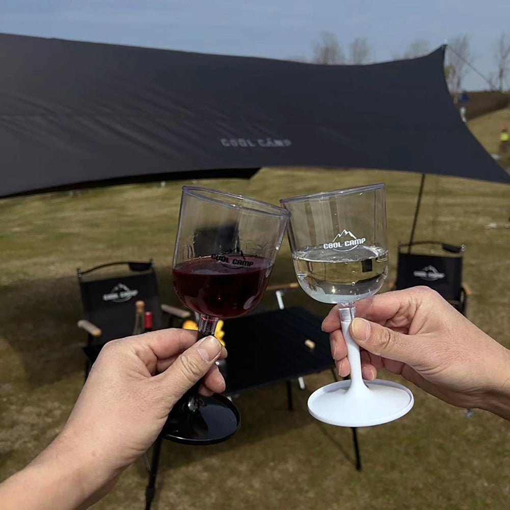 Inklapbaar wijnglas - Plastic wijn glazen - Lichtgewicht - Herbruikbaar voor camping - Bivakshop