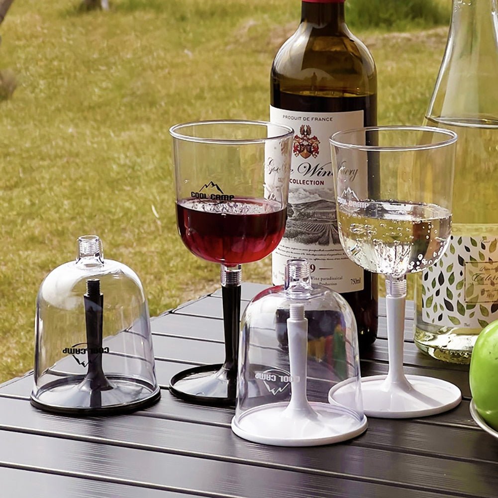 Inklapbaar wijnglas - Plastic wijn glazen - Lichtgewicht - Herbruikbaar voor camping - Bivakshop
