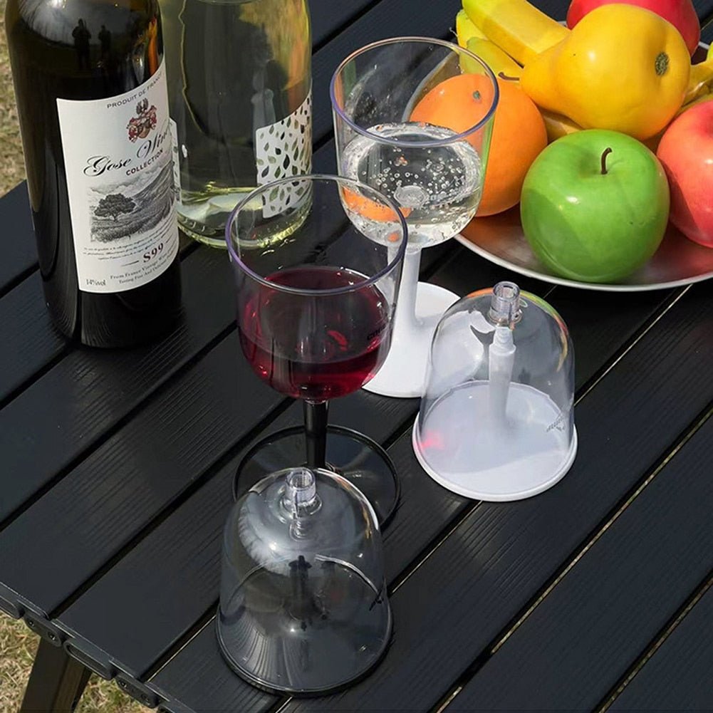 Inklapbaar wijnglas - Plastic wijn glazen - Lichtgewicht - Herbruikbaar voor camping - Bivakshop