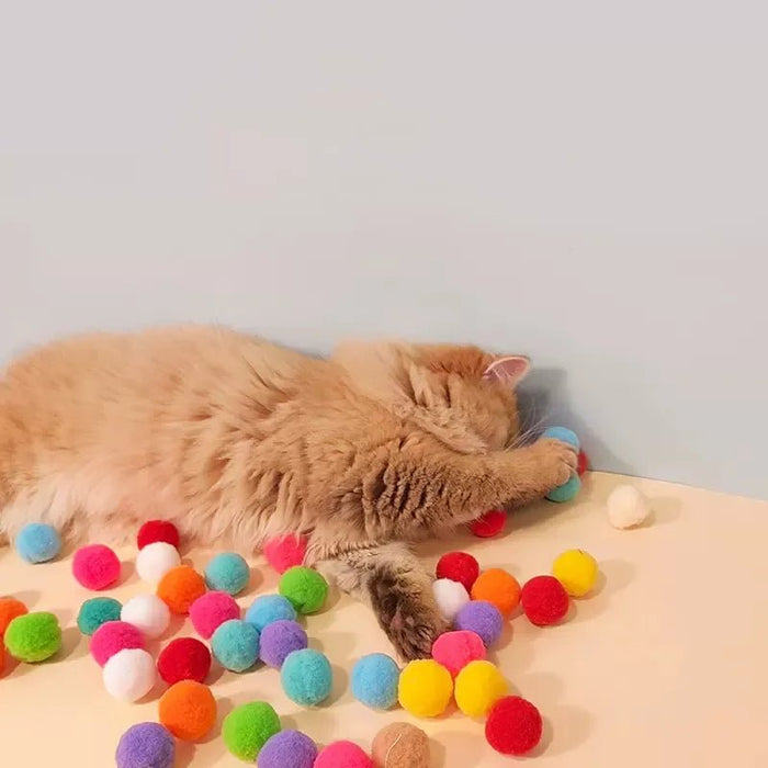 Interactieve lancering training kattenspeelgoed - Creatieve kittens mini pompons spel - Bivakshop