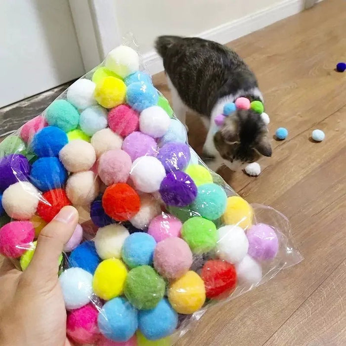 Interactieve lancering training kattenspeelgoed - Creatieve kittens mini pompons spel - Bivakshop