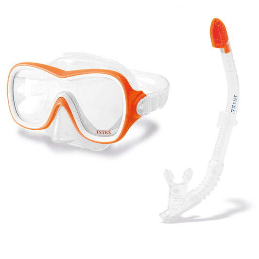 Intex Wave Rider Snorkelset - Comfortabele duikbril en snorkel voor volwassenen en kinderen vanaf 8 jaar - Bivakshop