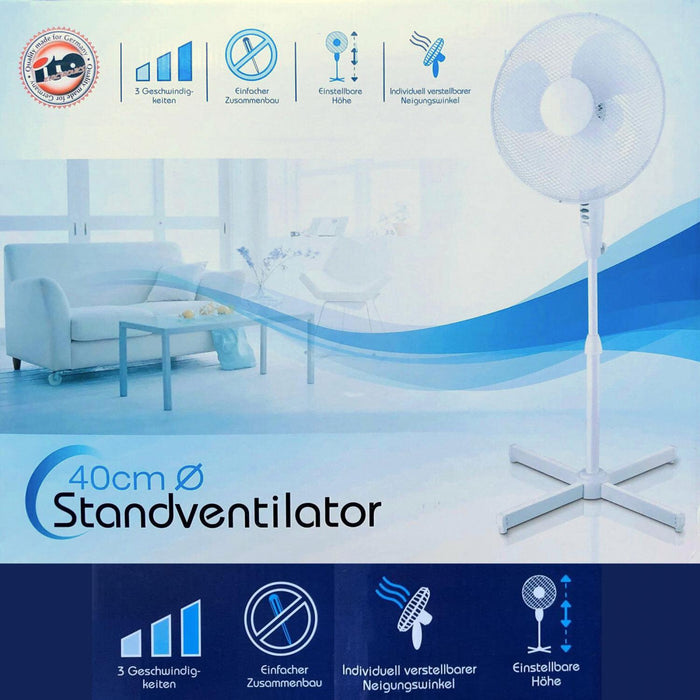 Ito WLSF-4043: 40 cm standaard oscillerende ventilator - Bivakshop