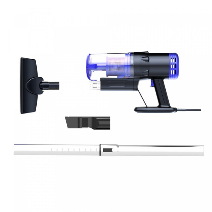 Just Perfecto JL-17: Blauwe 3-in-1 stofzuiger 800W met stok - Bivakshop