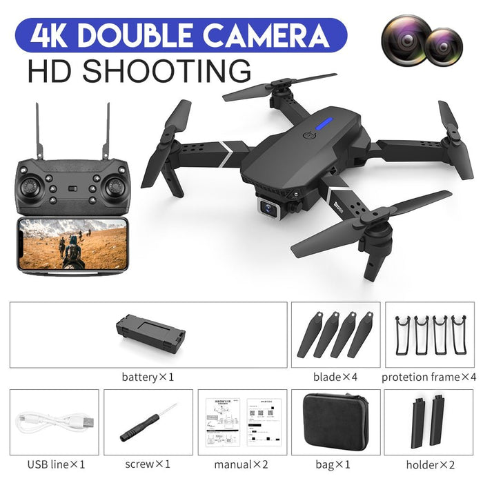 KDBFA 2023 nieuwe E88 Pro WIFI FPV Drone met 4K camera - Opvouwbare quadcopter - Bivakshop
