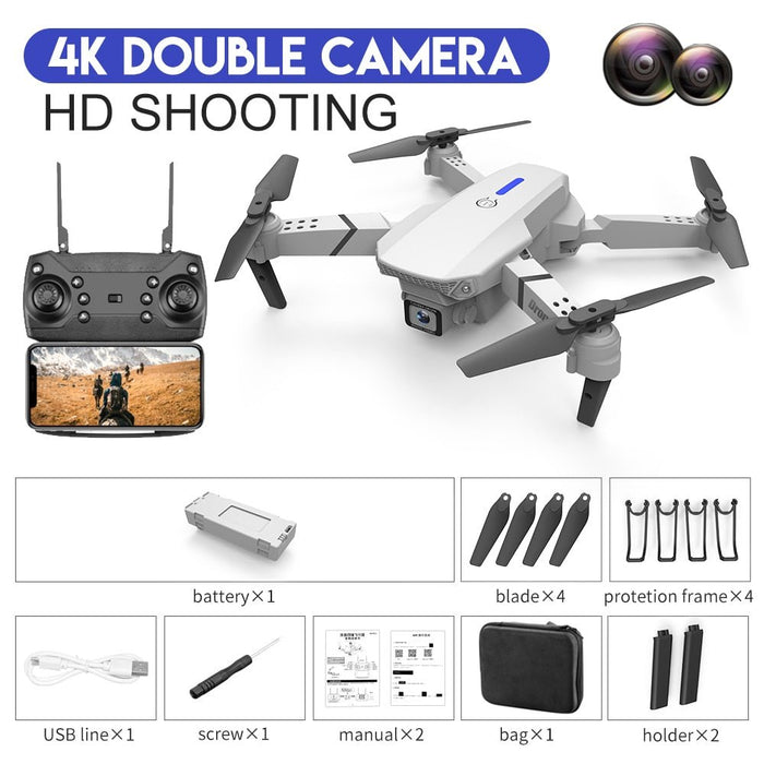 KDBFA 2023 nieuwe E88 Pro WIFI FPV Drone met 4K camera - Opvouwbare quadcopter - Bivakshop