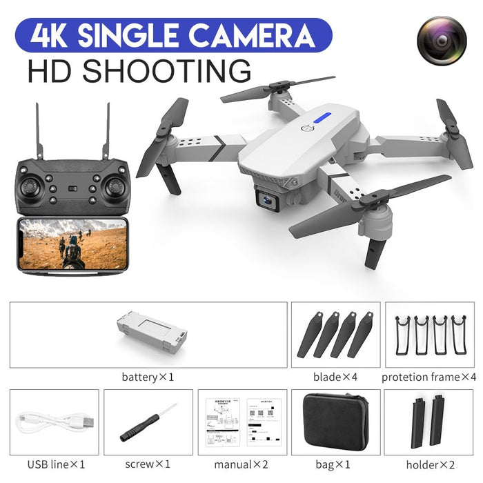 KDBFA 2023 nieuwe E88 Pro WIFI FPV Drone met 4K camera - Opvouwbare quadcopter - Bivakshop