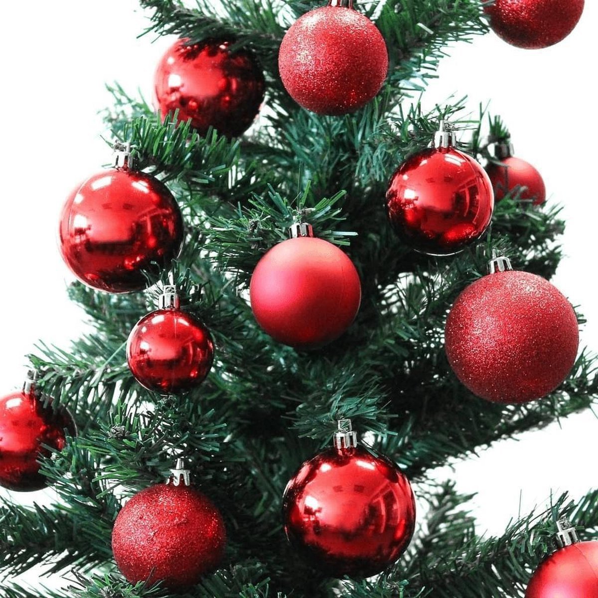 Kerstballen Set Rood 70 Stuks Incl. Kerst Opbergbox - Bivakshop