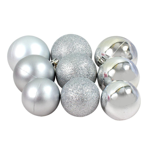 Kerstballen Zilver 70 Stuks Incl. Kerst Opbergbox - Bivakshop