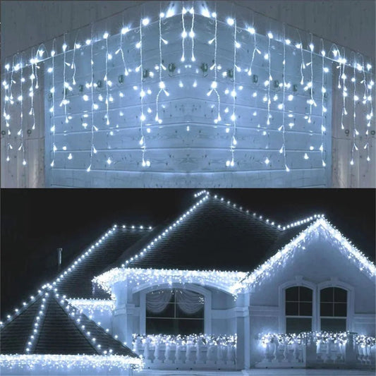 Kerstverlichting waterval buitendecoratie 5M hangend - 1lichtslinger - Bivakshop