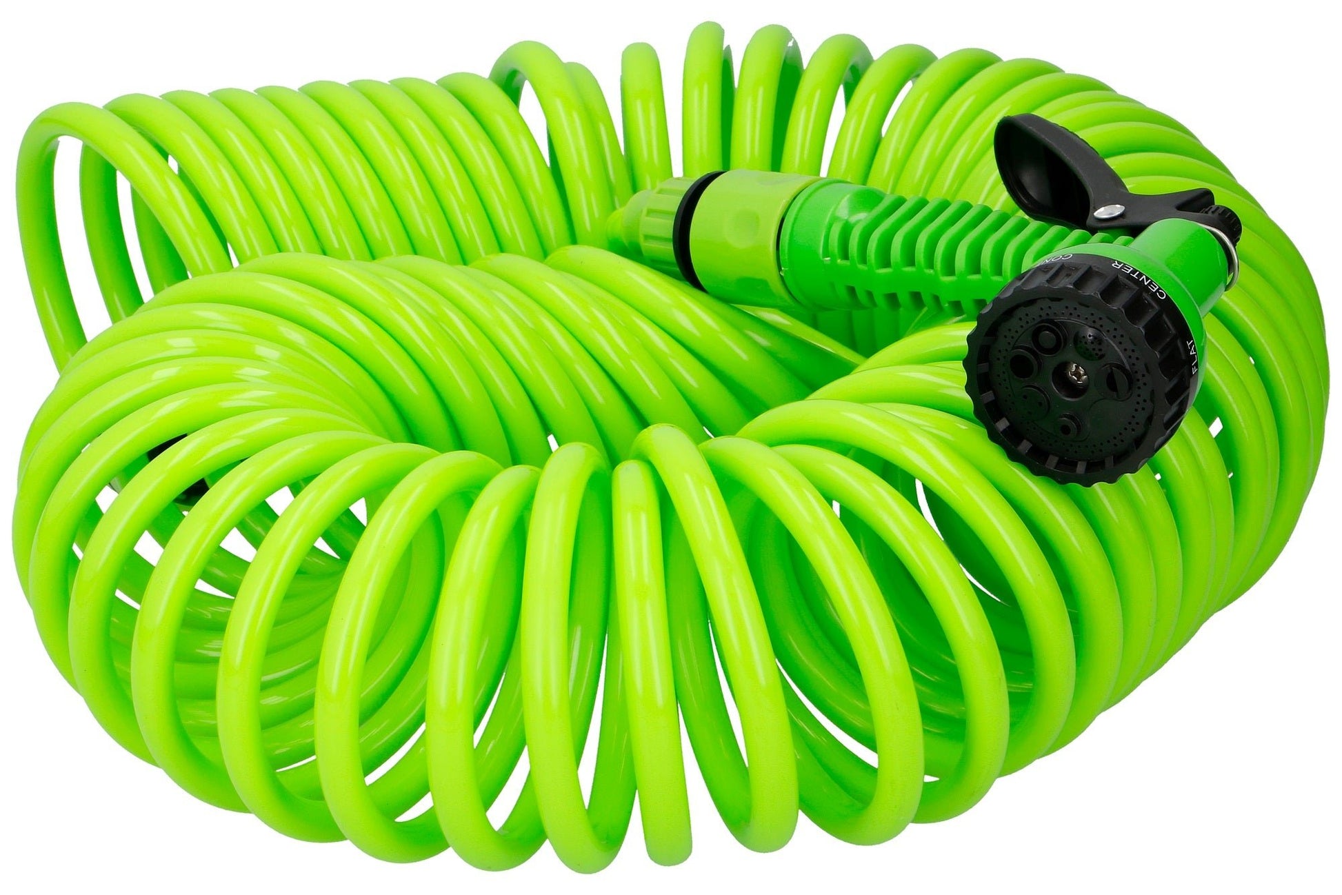 Kinzo spiraal tuinslang 15M Incl. sproeikop - Flexibel en ruimtebesparend - Bivakshop