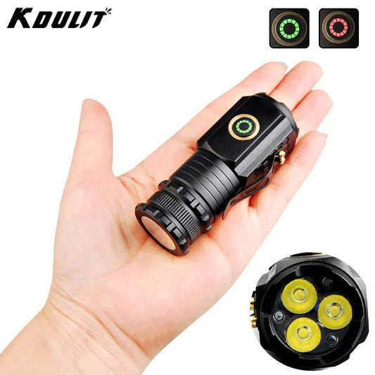 Krachtige mini EDC LED zaklamp 2000lm - USB Oplaadbaar - Camping lantaarn - Compact en draagbaar - Bivakshop