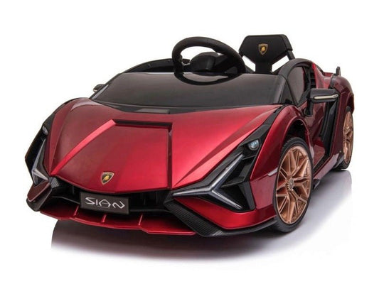 Lamborghini Sián 12V rood elektrische kinderauto - Stoer, stijlvol, en leuk voor kids! - Bivakshop
