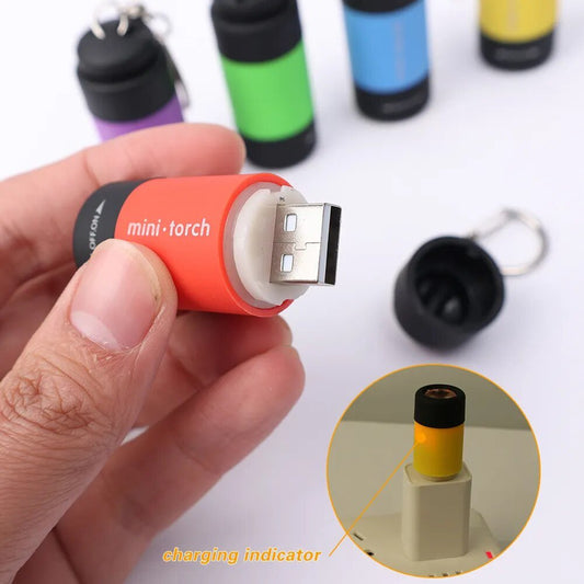LED Mini zaklamp - draagbaar en USB oplaadbaar - Waterdicht - Ideaal voor outdoor activiteiten - Bivakshop