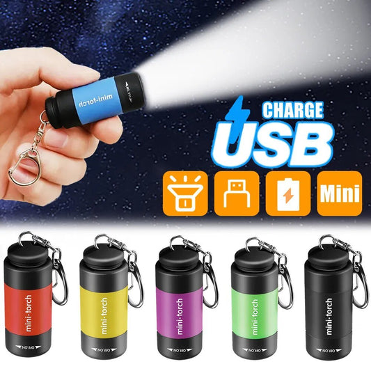 LED Mini zaklamp - draagbaar en USB oplaadbaar - Waterdicht - Ideaal voor outdoor activiteiten - Bivakshop