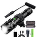 LED Tactische jacht zaklamp - USB oplaadbaar waterdicht zaklamp professionele licht set - Bivakshop