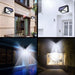 LED zonne-wandlamp - Vier zijlicht zonne-inductielamp - Buitenlamp - Bivakshop