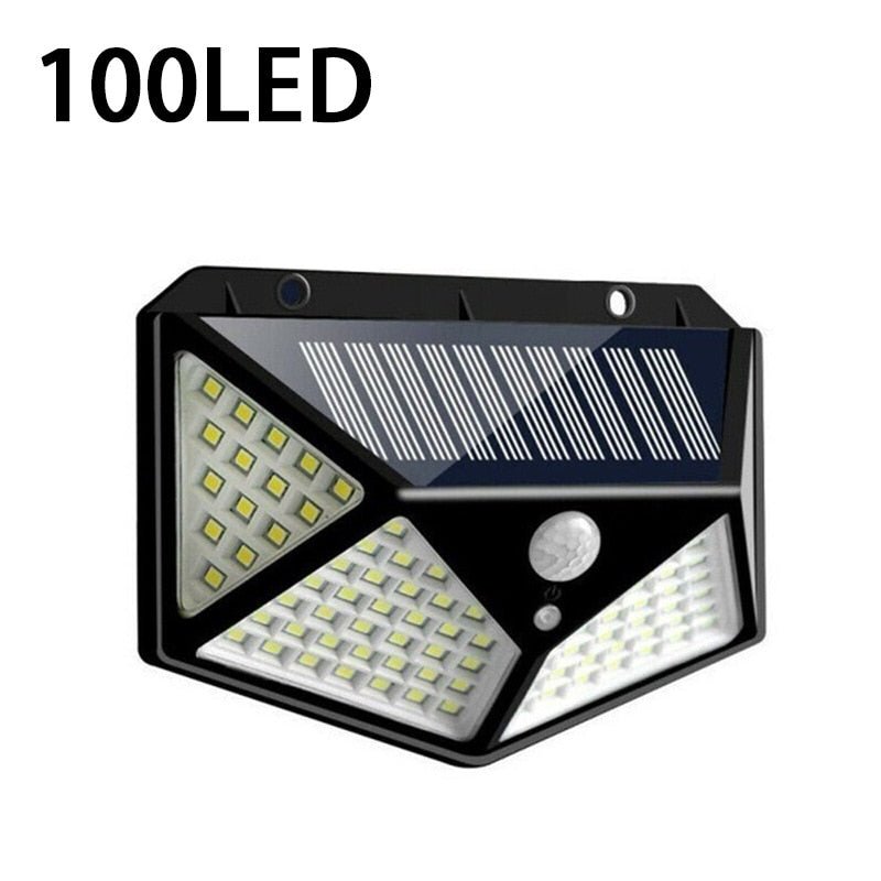 LED zonne-wandlamp - Vier zijlicht zonne-inductielamp - Buitenlamp - Bivakshop