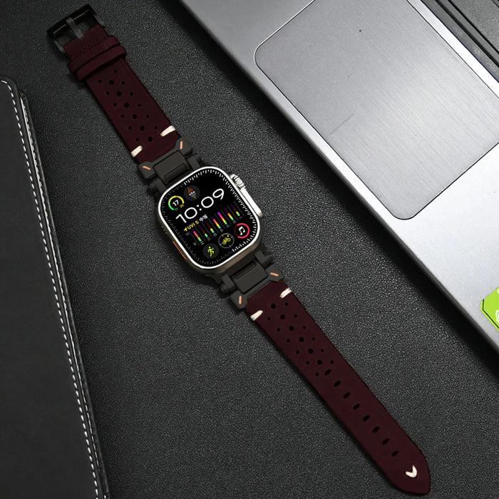 Leren band voor Apple Watch Ultra 2 - 45 en 49 mm modellen - Bivakshop