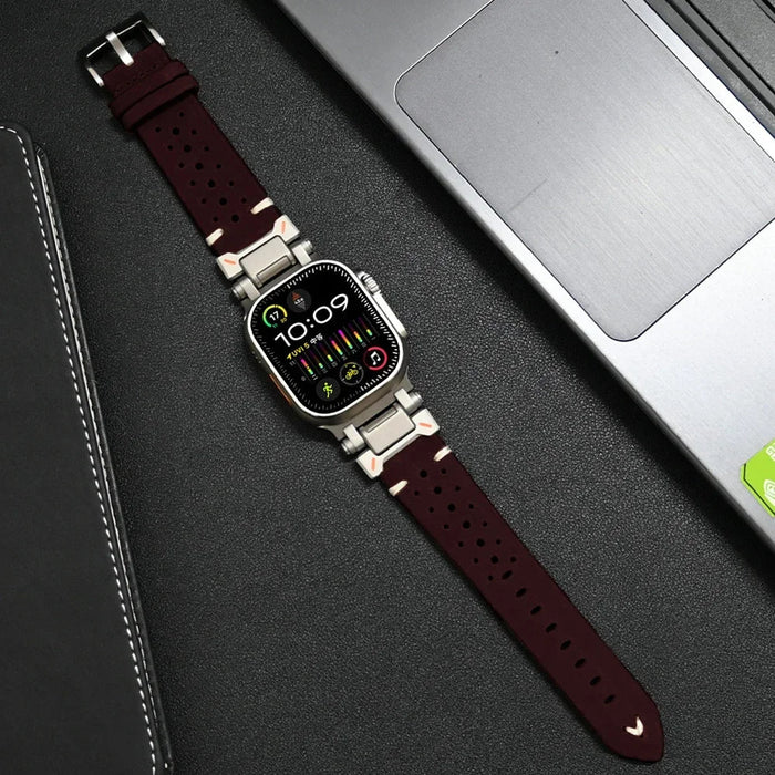 Leren band voor Apple Watch Ultra 2 - 45 en 49 mm modellen - Bivakshop