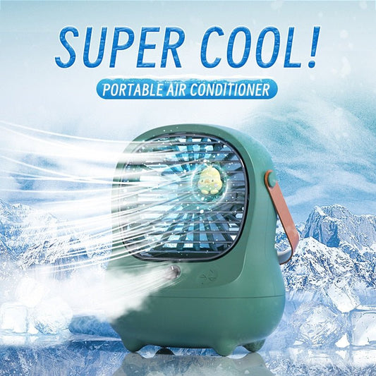 Leuke mini USB desktop stille ventilator - Draadloos draagbaar met luchtbevochtiger - Bivakshop