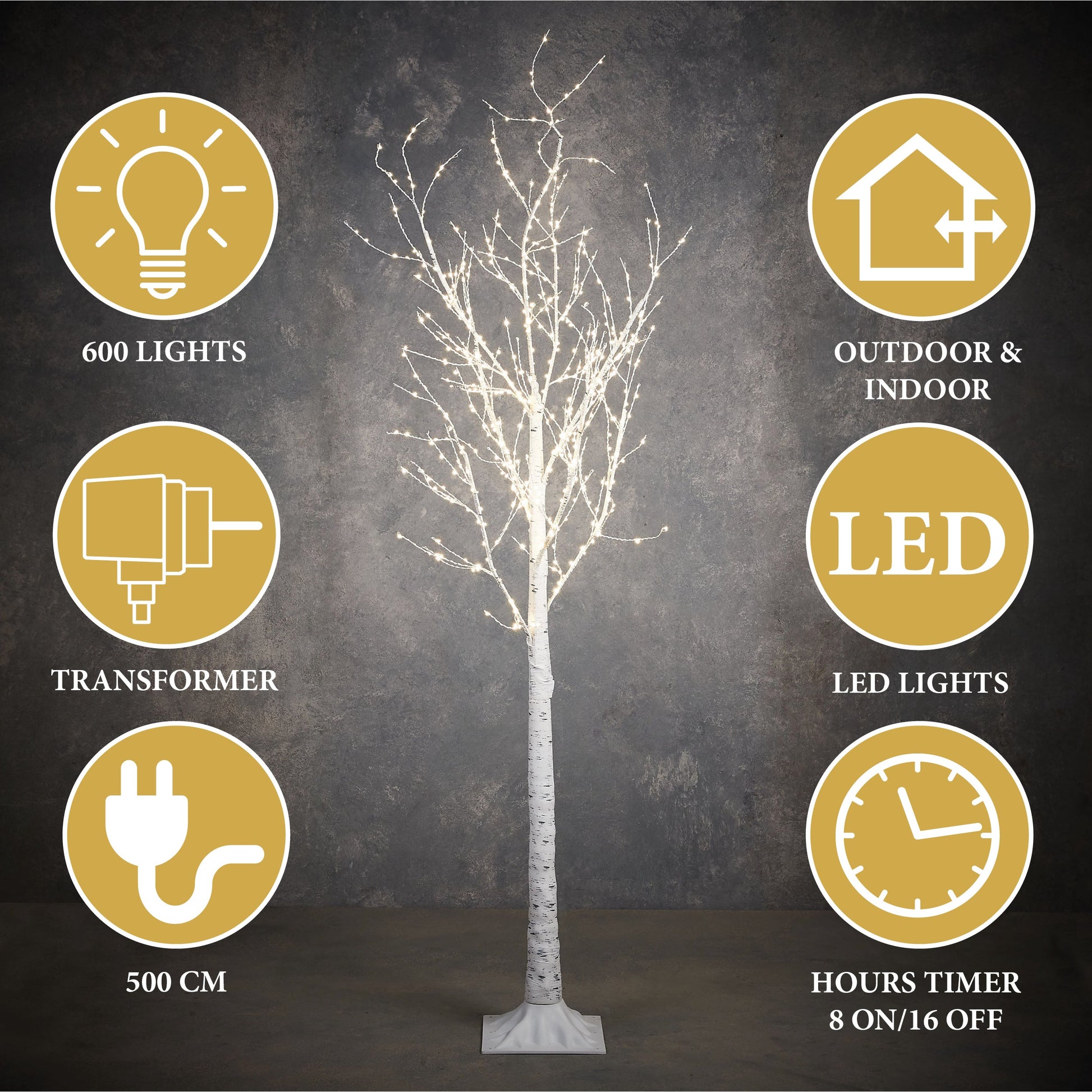 Lichtboom Met Led Kerstverlichting 180Cm - Bivakshop