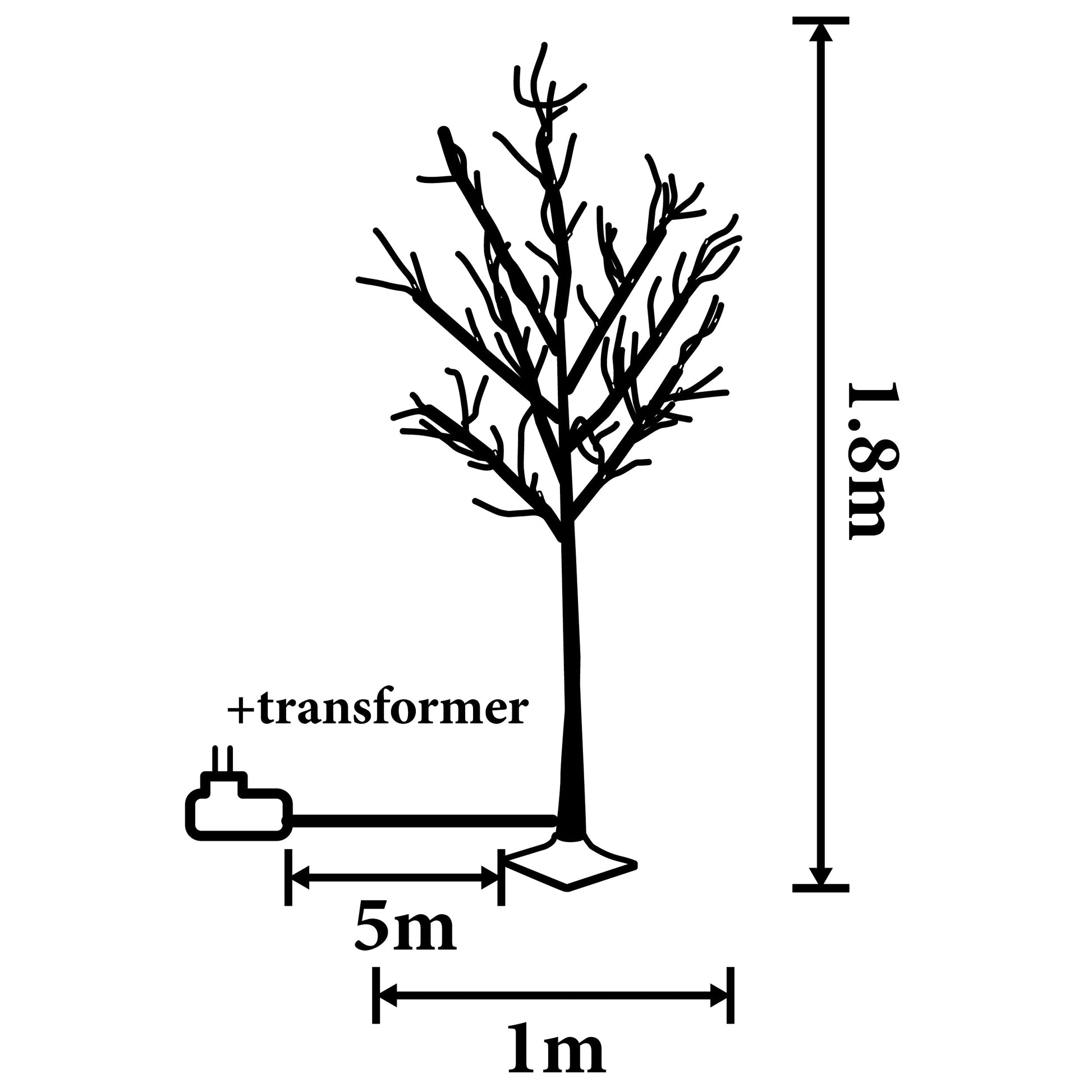Lichtboom Met Led Kerstverlichting 180Cm - Bivakshop