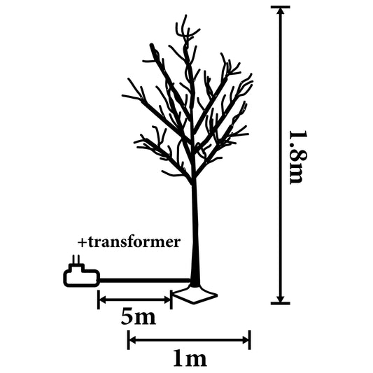 Lichtboom Met Led Kerstverlichting 180Cm - Bivakshop