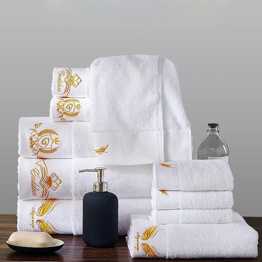 Luxe Katoenen Badhanddoek - 100% Katoen - Diverse Maten - Pure White - Personalisatie mogelijk - Bivakshop