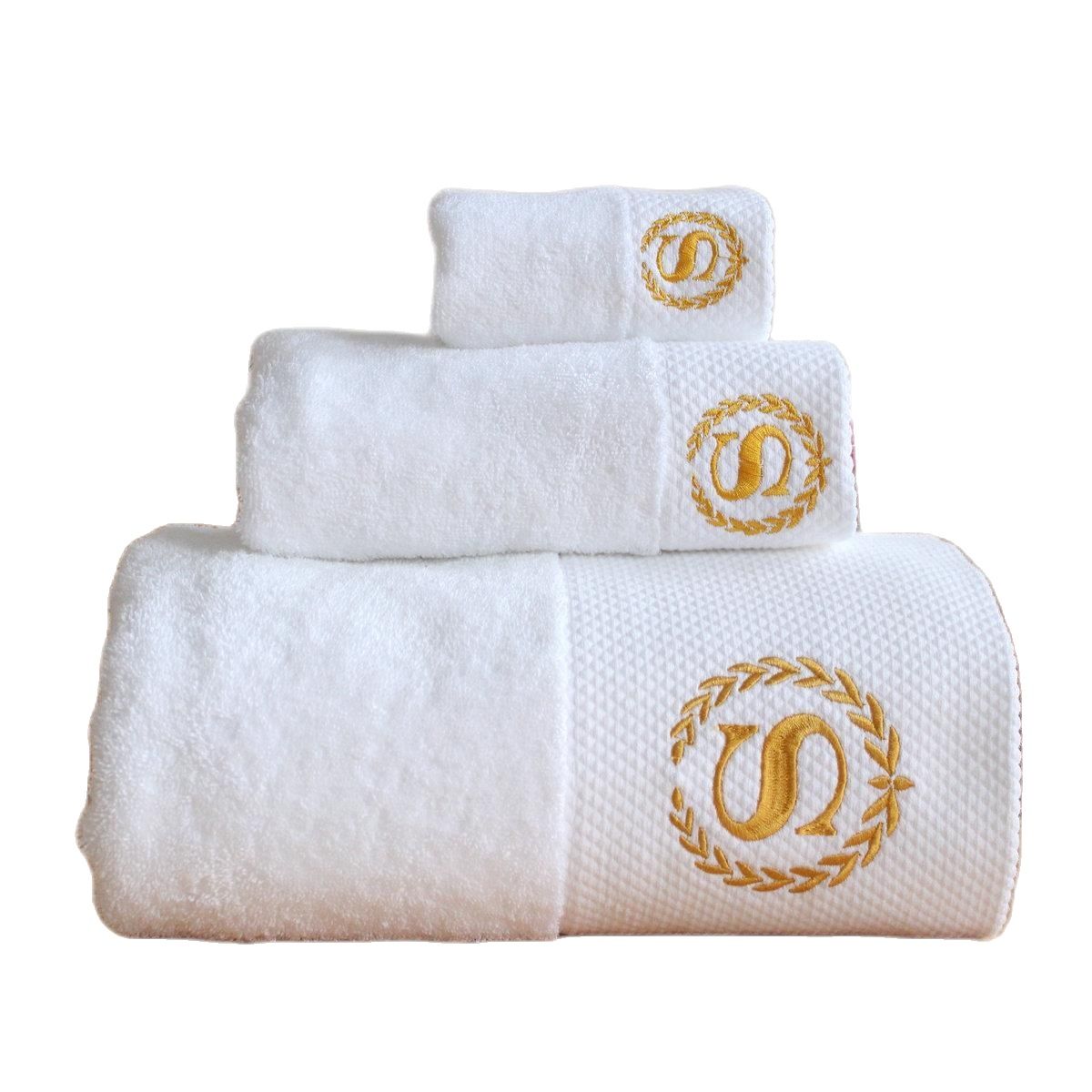 Luxe Katoenen Badhanddoek - 100% Katoen - Diverse Maten - Pure White - Personalisatie mogelijk - Bivakshop