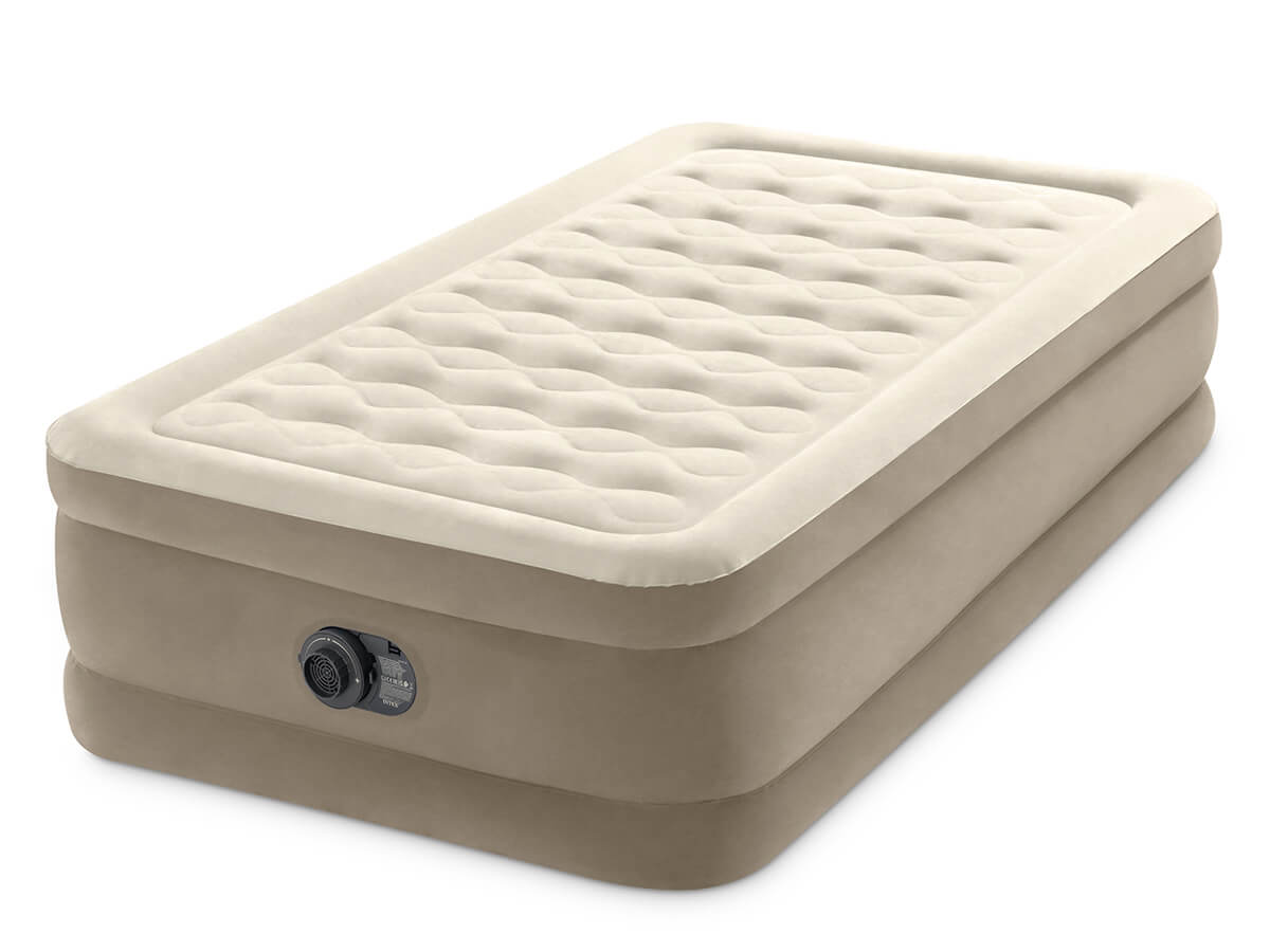 Luxe slapen op het Intex ultra plush eenpersoons luchtbed - Bivakshop