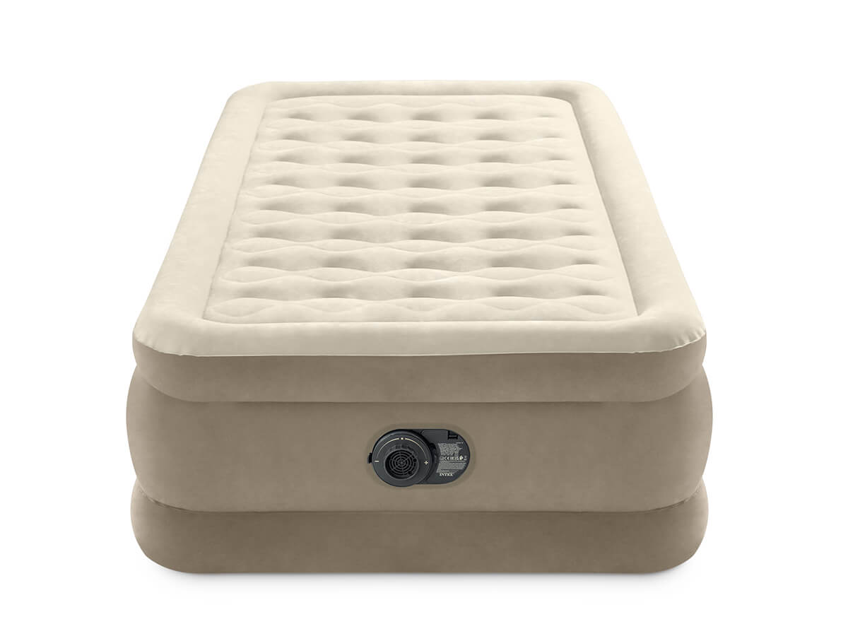 Luxe slapen op het Intex ultra plush eenpersoons luchtbed - Bivakshop